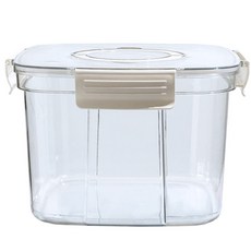 有才寵物商店 粉彩真空飼料桶 卡扣密封飼料桶 儲糧桶 飼料罐, 1個, 寵物來了 卡扣密封飼料桶-小