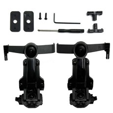 WADSN C2 Comtac II 전술 통신 헤드셋 헬멧 스탠드(패스트 헬멧 레일 마운트용 손전등 마운트 어댑터 포함), 01 빠른