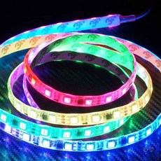 대목 12V24V용 RGB스노우펄LED바 보조등, 12V용 검정띠 70cm