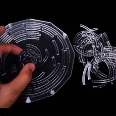 퍼즐 깨진 유리 기하학적 어려운 아크릴 고난도 투명, 8. 서클 미로