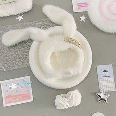 토끼 시리즈 10cm 솜인형 코튼 인형 옷 세트 모자+기저귀, 토끼 베이지색