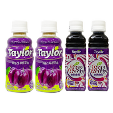테일러 푸룬주스 180ml + 딥워터 180ml, 4개
