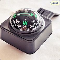 아웃도어 나침반 부착형 차량 오토바이 자전거 보트 요트 선박 방향 서바이벌 방위, 1개