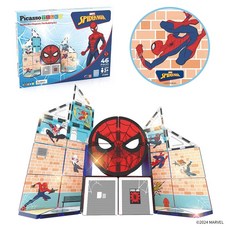 PICASSO TILES 畢卡索 PTD50彩繪磁力片積木-蜘蛛人 46片裝 磁性積木玩具, 1個