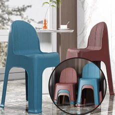 등받이 의자 통사출로 튼튼한 플라스틱 식탁의자 인테리어, 라이프원 오블롱 스툴의자 (대 브라운), 1개