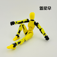 더미13 액션 피규어 관절 피규어 T13 타이탄 DUMMY13 조립완료 완성품 하이유픽, 옐로우, 1개