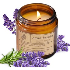 아르카사 라벤더 캔들 가정용 무독성 대두 스트레스 해소 및 명상 7온스, Lavender/Vanilla/F, 4 Pack
