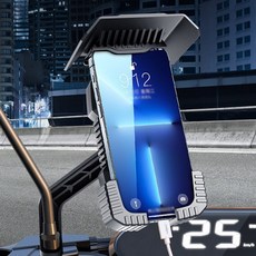 kattv 휴대폰 거치대 자전거 거치대 자전거 스마트폰 회전식 선바이저 거치대, 02 백미러, 1개