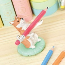 펜거치 강아지 랜덤 피규어 볼펜거치대 강아지모형 예쁜소품 cha*24578NP