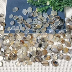 도매 100% 천연 개/몫 화이트 수생 마노 비즈 12x16mm 타원형 보석 숑 링 페이스 쥬얼리 만들기, 01 12x16mm, 01 하얀색