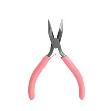 보석에 대 한 LMDZ 쥬얼리 펜 치 DIY 라운드 코 플라이어 만들기 귀여운 핑크 컬러 핸들 Anti-slip Splicing 펜 치 측면 절단 Plier, Type 5, 1개