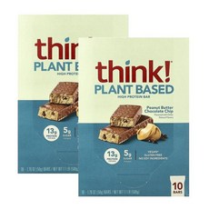 Think! 씽크 하이 프로틴바 땅콩버터 초콜릿 칩 10p 500g, 2개