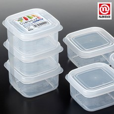 일본 나카야 밀폐용기/찬통/보관용기, E-사각 200ml (3개 세트), 1개