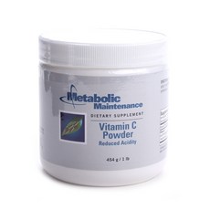 METABOLICMAINTENANCE 維生素 C 粉降低酸度, 1個, 454克, 1罐