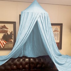 원 토새 공주침대 공전 캐노피 아기방 인테리어캐노피 침대캐노피, 스카이블루005