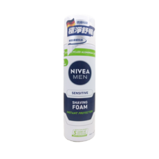 NIVEA 妮維雅 MEN 男士極淨刮鬍泡, 200ml, 1個