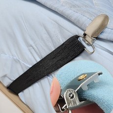 침대시트고정 이불 패드 커버 밀림방지 고정 밴드 버클, 블랙