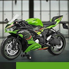 가와사키 닌자 ZX-6R 오토바이 다이캐스트 시뮬레이션 장난감 컬렉션 선물, 1. green