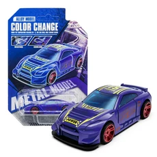 어린이용 합금 자동차 모델 장난감 온도 민감성 색상 변경 미니 레이싱 카 관성 풀백 소년 생일 선물 1:64, 06 I
