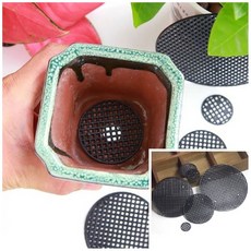 이햐 원형 2.5cm 플라스틱 분갈이 망 1장 화분 깔망 흙받침 선인장분갈이 난분갈이 화분갈이