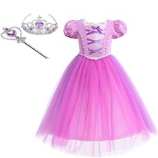 Uni Angel 公主連身裙+皇冠+魔法棒套組