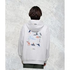 내셔널지오그래픽 NATIONALGEOGRAPHIC N244UHD920 컨셉 그래픽 세미오버핏 후디 M IVORY N244UHD920013 153224