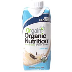Orgain 無麩質素食香草蛋白奶昔, 1個, 330毫升