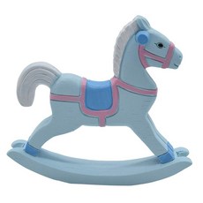 케이크 토퍼 나무 말 레진 조각상 말 장식 케이크용 (블루), 케이크 토퍼 나무 말 레진 조각상 말 장식 케이크용 (