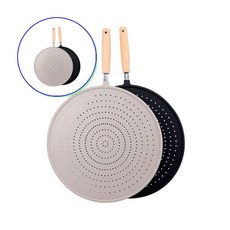 쌍문상회 지금 필요한 KP 멀티뚜껑 용기뚜껑 실리콘뚜껑 냄비뚜껑 우드손잡이 뚜껑 실리콘 실리콘덮개 후라이팬덮개 31.5cm L 31872EA, 웜그레이