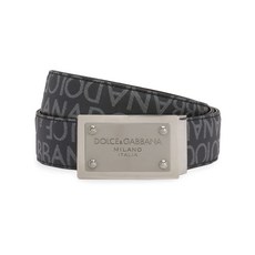 돌체앤가바나 로고 장식 자카드 벨트