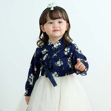 THEYE HNBOK 女童花朵印花韓服+無袖連身紗裙