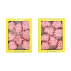 16조각 추수감사절 비스킷 몰드 플라스틱 재질 쿠키 커터 비스킷 커터 주방 베이킹 도구 Baking Lover와 호환됨, 16개, 그림과 같이