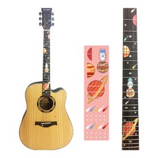 太空人主題 烏克麗麗護板貼花, 1個, 烏克麗麗款