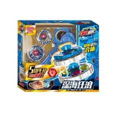 兒童戰鬥陀螺豪華禮盒組 超強磁力合體，多款造型，安全材質，培養反應能力, 深海狂狼, 1套
