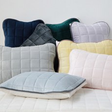 [아망떼] 소울메이트 플란넬 극세사 이지 밴딩 베개커버 50x70, 색상:베이지