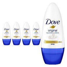 도브 오리지날 롤온 데오드란트, 40ml, 5개