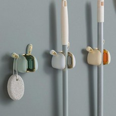 다용도 청소도구 벽걸이 밀대 걸이 수납 정리대 청소+동아상사Shop, 베이지