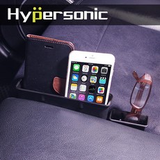【Hypersonic】mini椅縫收納盒 手機置物盒 置物架 收納架 車內收納盒 後座收納 手機架 雜物盒 座椅收納盒, 1個, 黑