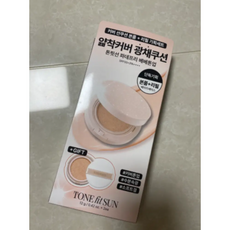톤핏선 파데프리 비건 얇착밀착 선쿠션 핑베톤업 SPF50+ PA++++ 본품+리필, 2개, 24g