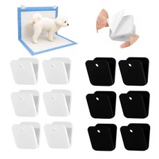 와일드 몬스터 수컷 강아지 배변패드 고정 홀더 집게 마킹 방지, 6개, 블랙