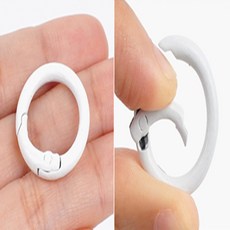 오늘의줍줍 컬러 오픈형 원형 고리 24mm 키링고리, 블루