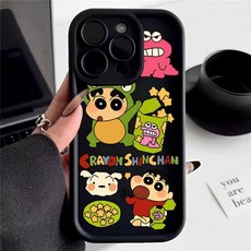 [당일 출고] 아이폰15 짱구케이스 크레용 작은 새 악어 애플 14 휴대 전화 케이스 Iphone13 모 [up], 애플 13Pro, 높은 대나무 Tpu 블랙-악어 새로운 비스킷
