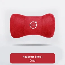 볼보 카시트 헤드 지원 스웨이드 메모리 코튼 목 베개 XC60 V90 용 인테리어 액세서리, 04 FMP-Red