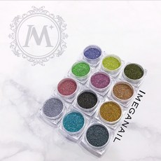 愛美佳 12色七彩雷射粉 美甲極細閃亮裝飾, 1個