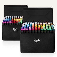 미술 마카펜 세트 인물 인테리어 만화 디자인 드로잉펜, 2-마카펜세트-80색