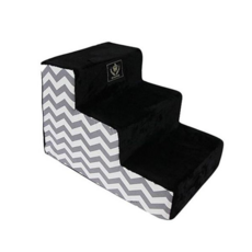 강아지 북유럽밸런스 3단 강아지침대계단 침대 강아지계단스펀지 블랙 강아지계단 계단 애견계단 지그재그