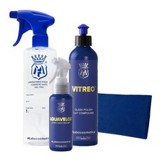[유리 관리 세트] 라보코스메티카 비트레오+아쿠아벨록스+라보소분통(블루)+글라스타월(cn) 1장, 1개