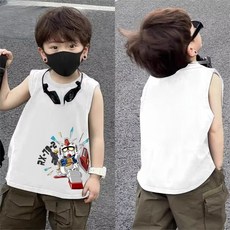 賣場優選新款可愛童裝兒童背心男童背心夏季外穿無2025新款時尚兒童裝無袖上衣時尚男孩寶寶坎肩