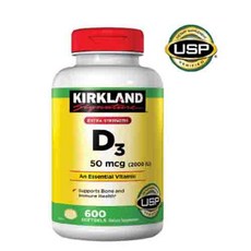 커클랜드 비타민 D3 2000 IU 600정 (소프트젤) Kirkland Signature Vitamin 600Sgels, 1개