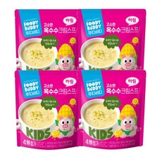 하림 푸디버디 옥수수크림스프, 150g, 4개